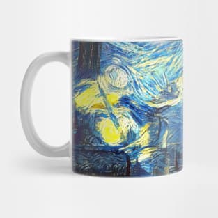 Dragon Age Origins The Warden vs Ogre Starry Night Mug